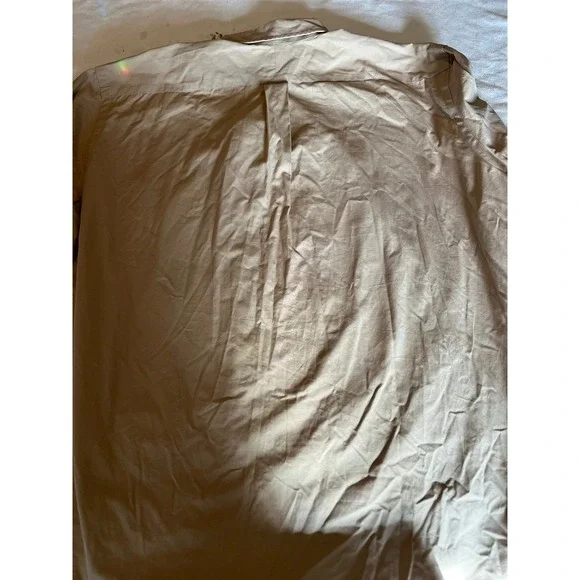 Mens Ralph Lauren Long Sleeve Tan Button Down Shirt Casual Business - Picture 7 of 7